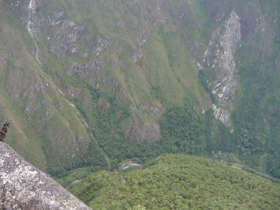 looking down from of the top of the mountain